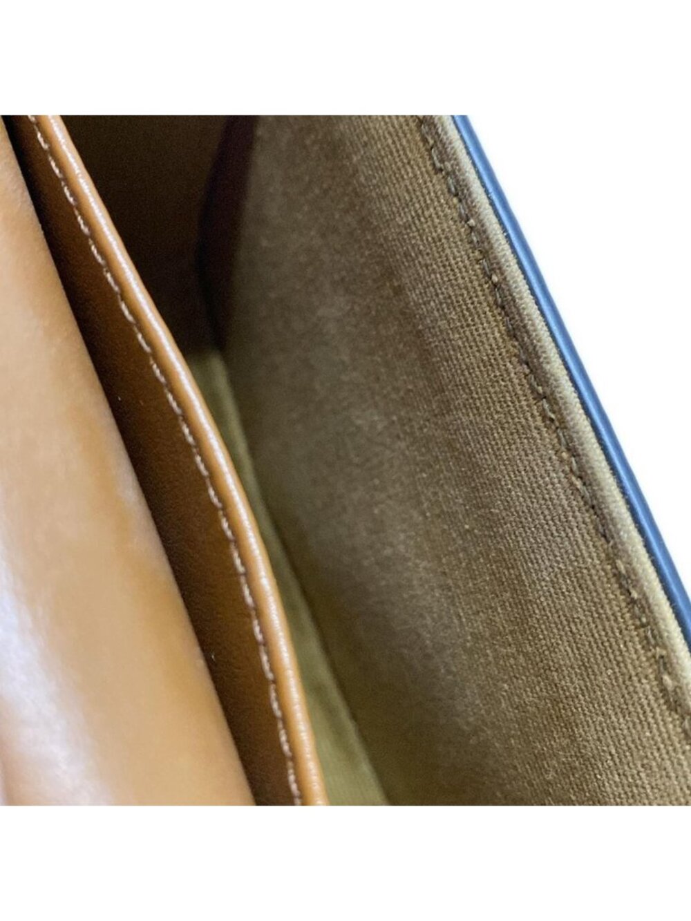 ★SOLD★ Celine Shoulder Bag Mini Triomphe Black Dark Brown Leather - Picture 15 of 15